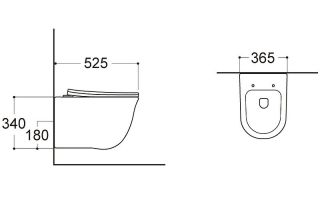 Подвесной унитаз Aquatek Классик AQ1111-00 безободковый с легкосъемным сиденьем Soft Close